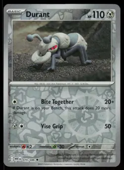 Durant 070/086 Uncommon White Flare Pokemon Reverse Holo Near Mint - Image 1