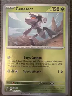 Genesect 008/094 Rare Phantasmal Flames Pokemon Reverse Holo Near Mint - Image 1