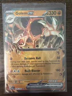 Pokemon - Golem ex 076/165 - Double Rare - 151 Pokemon - NM/M - Image 1