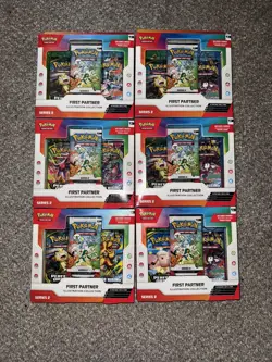 Lot of 6 - Pokemon TCG First Partner Illustration Collection Series 2 - SEALED - Image 1