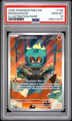 2025 Pokemon Mega Evolution Marshadow Illustration Rare #146/132 GEM MINT - Image 1