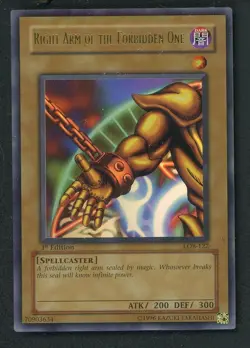 Yu-Gi-Oh! Right Arm of the Forbidden One LOB-122 Ultra Rare 1st Ed - Image 1