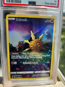 2023 POKEMON SWORD & SHIELD CROWN ZENITH #GG15 FULL ART/SOLROCK PSA 10 POP: 239 - Image 1