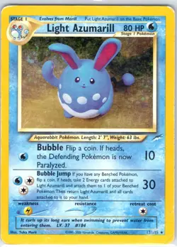 Light Azumarill 13/105 Holo Rare Neo Destiny Pokemon Unlimited Holo Damaged - Image 1