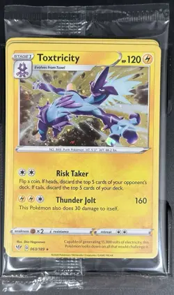SEALED 💎 Boltund 076/202 & Toxtricity 063/189 Pokemon Cosmos Holo Rare Promo NM - Image 1