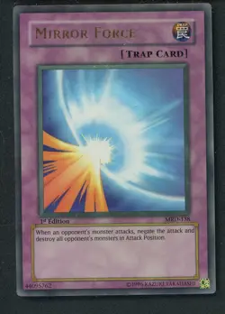 2002 YU-GI-OH! METAL RAIDERS 1ST EDITION #MRD-138 MIRROR FORCE - Image 1