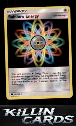 Reverse Holofoil Rainbow Energy 151/168 Pokemon Uncommon SM - Celestial Storm Ca - Image 1