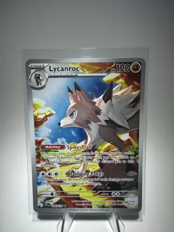 Pokemon TCG Lycanroc 166/159 Journey Together Illustration Rare - Image 1