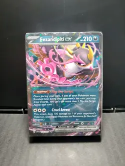 Pokemon TCG Fezandipiti ex 038/064 Sv: Shrouded Fable Holo Pack To Sleeve NM - Image 1