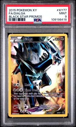 2015 POKEMON BLACK STAR PROMO DIALGA #XY77 PSA 9 MINT #109198418 - Image 1