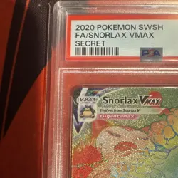 2020 Pokemon TCG Snorlax VMAX Secret Rare Full Art 206/202 PSA 10 Holo - Image 3