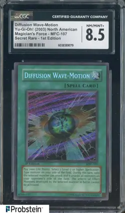 2003 Yu-Gi-Oh! Magician's Force #107 Diffusion Wave-Motion 1st Ed CGC 8.5 - Image 1