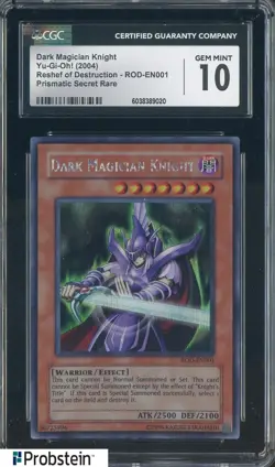 2004 Yu-Gi-Oh! Reshef of Destruction EN001 Dark Magician Knight CGC 10 GEM MINT - Image 1