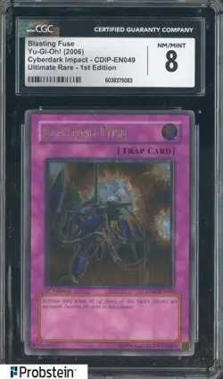 2006 Yu-Gi-Oh! Cyberdark Impact CDIP-EN049 Blastin Fuse CGC 8 NM-MT - Image 1