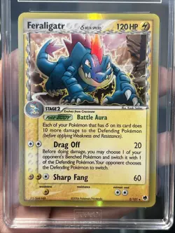 Pokemon TCG Feraligatr 2/101 EX Dragon Frontiers 2006 TAG 9 Mint - Image 2