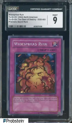 2004 Yu-Gi-Oh! Dawn Destiny DOD-003 Prismatic Widespead Ruin CGC 9 MINT - Image 1