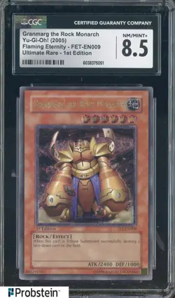 2005 Yu-Gi-Oh! Flaming Eternity EN009 Granmarg The Rock Monarch 1st Ed CGC 8.5 - Image 1