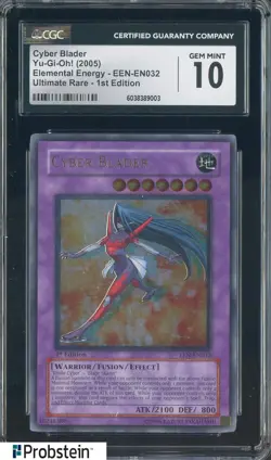 2005 Yu-Gi-Oh! Cyber Bladeer Elemental Energy #EN032 Ultimate 1st Ed CGC 10 - Image 1