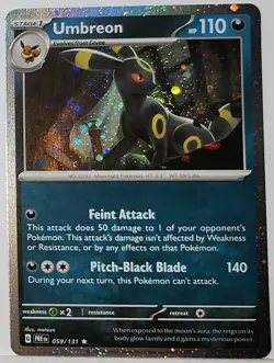 Swirl 🌀 Umbreon 059/131 Cosmos Holo Bleed Error Rare Pokemon TCG ✨ Promo - Image 1