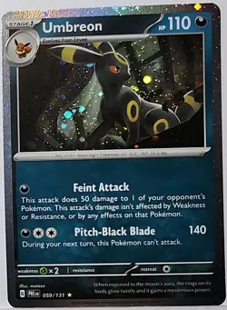 Swirl 🌀 Umbreon 059/131 Cosmos Holo Bleed Error Rare Pokemon TCG ✨ Promo - Image 2