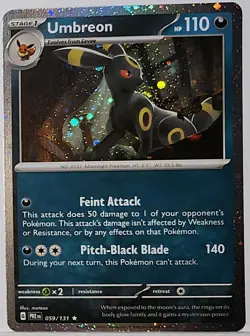 Swirl 🌀 Umbreon 059/131 Cosmos Holo Bleed Error Rare Pokemon TCG ✨ Promo - Image 3