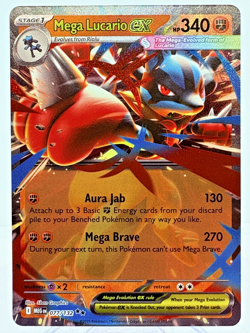 Mega Lucario Ex 77/132 Mega Evolution MEG -Near Mint- Pokemon TCG - Image 1