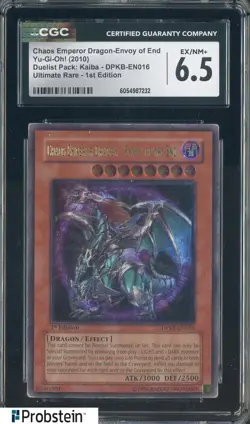 2010 Yu-Gi-Oh! Duelist Chaos Emperor Dragon-Envoy of End 1st Ed CGC 6.5 - Image 1
