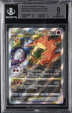2022 POKEMON SWSH BLACK STAR PROMO #262 FULL ART/CHARIZARD VSTAR BGS 9 - Image 1