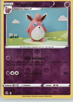Wigglytuff 111/264 Uncommon Fusion Strike Pokemon Reverse Holo Near Mint - Image 1