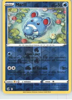Marill 058/264 Common Fusion Strike Pokemon Reverse Holo Lightly Played - Image 1