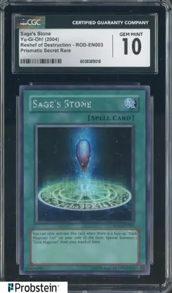 2004 Yu-Gi-Oh! Reshef of Destruction EN003 Sage's Stone Prismatic CGC 10 - Image 1