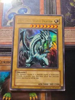 Blue Eyes White Dragon LOB-001 Legend Of Blue Eyes Yugioh! RARE - Image 1