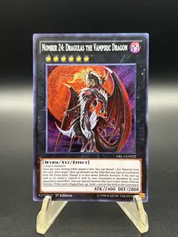 Yu-Gi-Oh! TCG Number 24: Dracula’s The Vampiric Dragon DRL3-EN022 1st Edition NM - Image 1