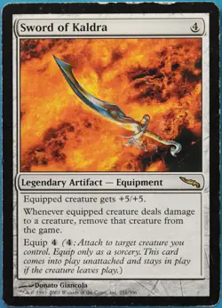 Sword of Kaldra Mirrodin VHP/DAMAGED Rare MAGIC CARD (ID# 518690) ABUGames - Image 1