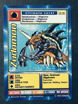 Digimon Zudomon St-38 1st Edition 1999 Bandai Card - Image 1