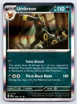 Umbreon 059/131 Holo Rare Prismatic Evolutions Pokemon Near Mint - Image 1