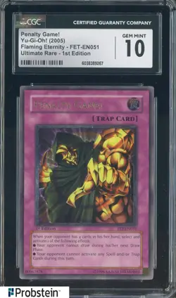 2005 Yu-Gi-Oh! Penalty Game! Flaming Eternity EN051 Ultimate 1st Ed CGC 10 - Image 1
