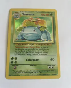 Pokemon Venusaur 15/102 Holo Rare Base Set 1999 WotC 100 HP English - Image 1