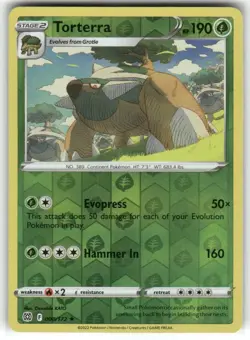 Torterra 008/172 Brilliant Stars Reverse Holo Pokemon TCG - Image 1