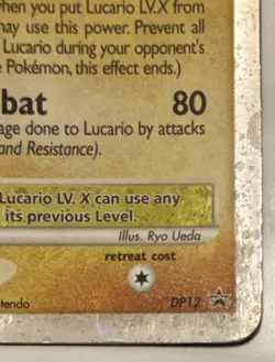 HP Lucario LV.X DP12 Diamond and Pearl Promo Holo English 2007 - Image 4