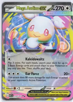 Mega Audino ex 172/217 Double Rare Ascended Heroes Pokemon Near Mint - Image 1