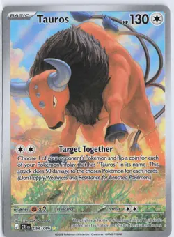 Tauros 096/086 Holo Illustration Rare Chaos Rising Pokemon Near Mint - Image 1