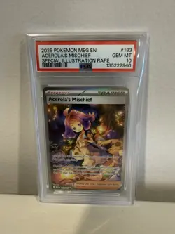 2025 POKEMON MEGA EVOLUTION SPECIAL ILLUSTRATION RARE ACEROLA'S MISCHIEF PSA 10 - Image 1