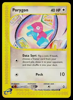 Pokemon Card - Porygon (103a) Aquapolis 103a/147 Common - Image 1