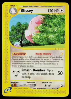 Pokemon Card - Blissey Aquapolis 6/147 Rare - Image 1