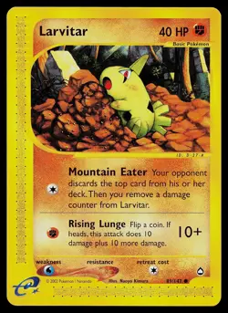 Pokemon Card - Larvitar Aquapolis 89/147 Common - Image 1