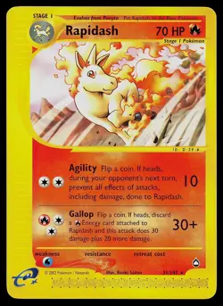 Pokemon Card - Rapidash Aquapolis 31/147 Rare - Image 1