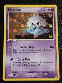 Meditite Pokemon TCG Hidden Legends Reverse Holo Common Card 65/101 - Image 1
