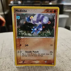 Meditite Pokemon TCG Hidden Legends Reverse Holo Common Card #66/101 - Image 1