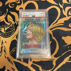 One Piece Card Sanji OP02-026 Leader Parallel PSA10 Play Use - Image 1